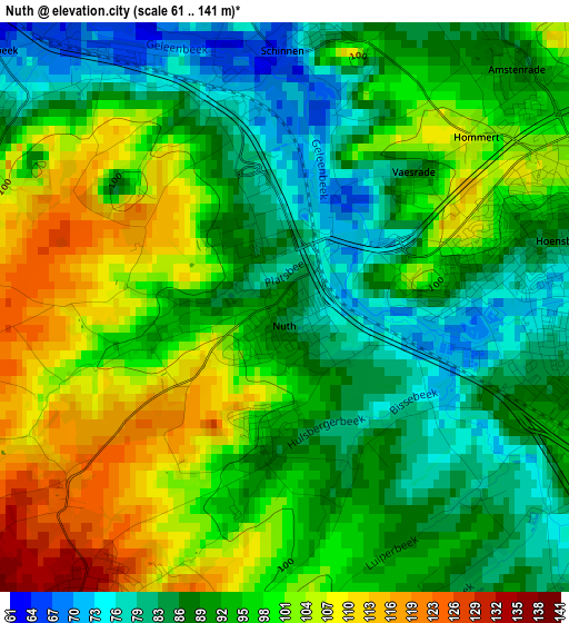 Nuth elevation map