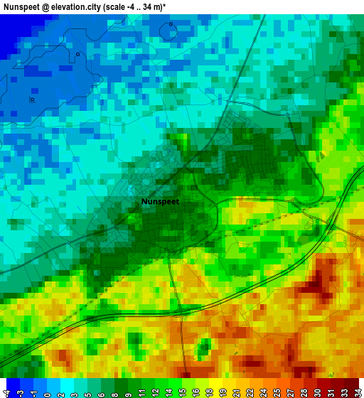 Nunspeet elevation map