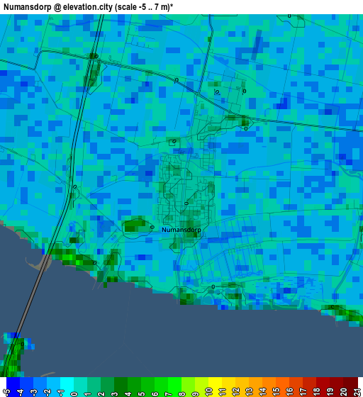 Numansdorp elevation map