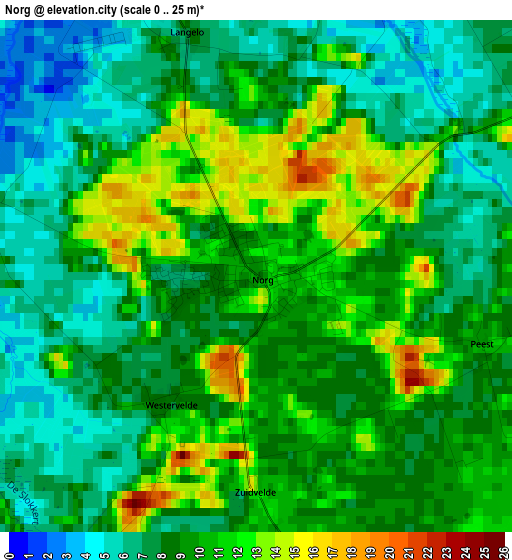 Norg elevation map