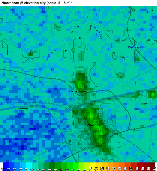 Noordhorn elevation map