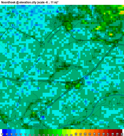 Noordhoek elevation map