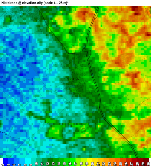 Nistelrode elevation map