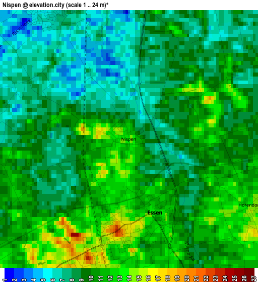 Nispen elevation map