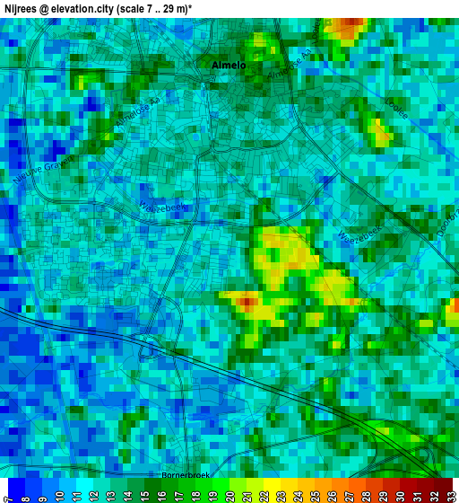 Nijrees elevation map