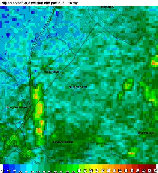 Nijkerkerveen elevation map