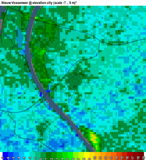 Nieuw-Vossemeer elevation map
