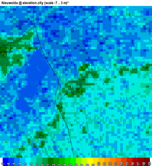 Nieuwolda elevation map