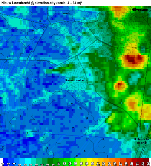 Nieuw-Loosdrecht elevation map