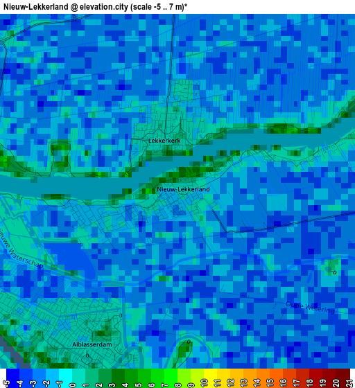 Nieuw-Lekkerland elevation map