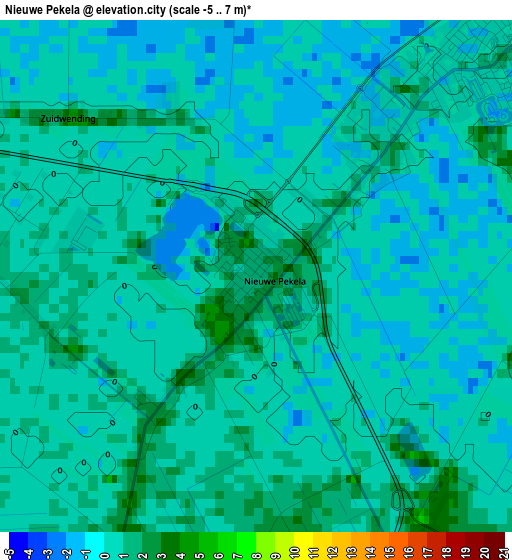 Nieuwe Pekela elevation map