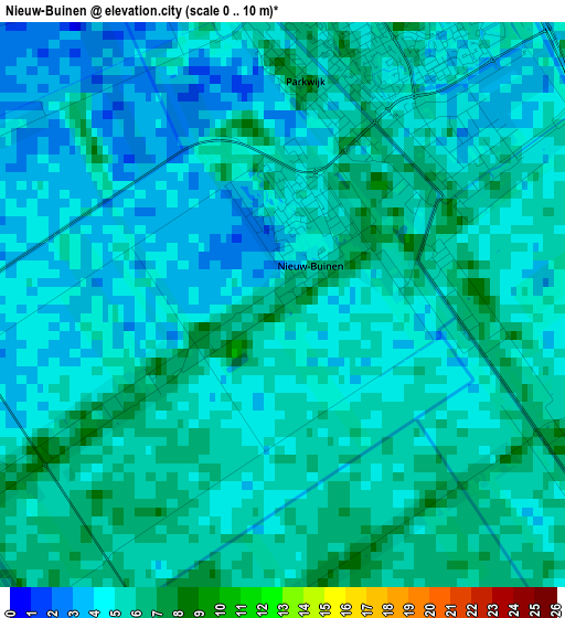 Nieuw-Buinen elevation map