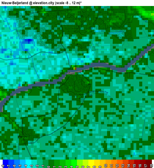 Nieuw-Beijerland elevation map