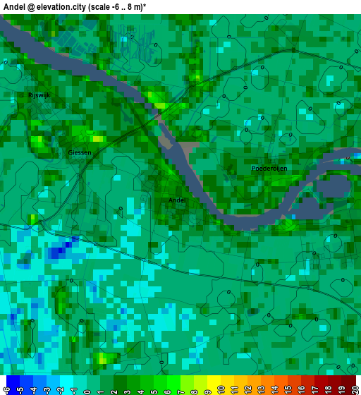 Andel elevation map