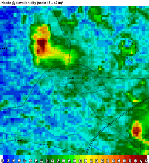 Neede elevation map