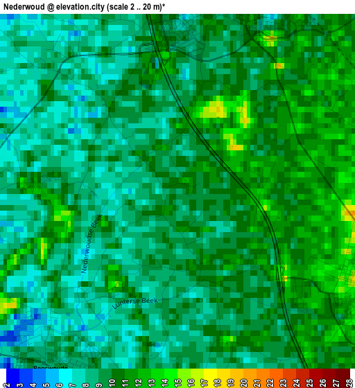 Nederwoud elevation map