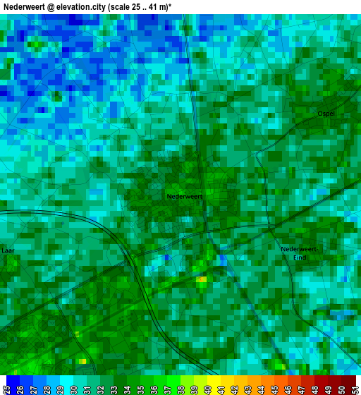 Nederweert elevation map