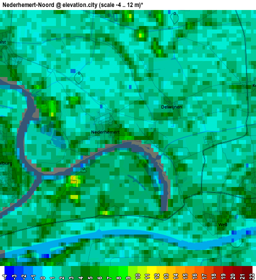 Nederhemert-Noord elevation map