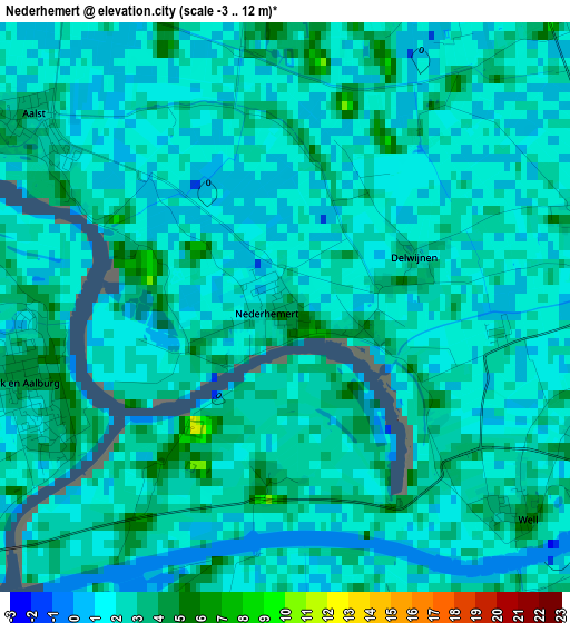 Nederhemert elevation map