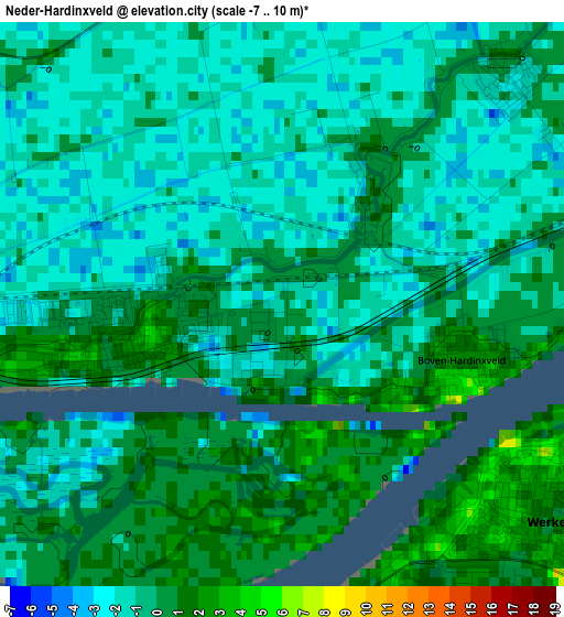 Neder-Hardinxveld elevation map