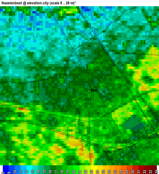 Naastenbest elevation map