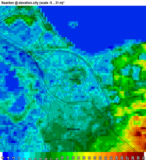 Naarden elevation map