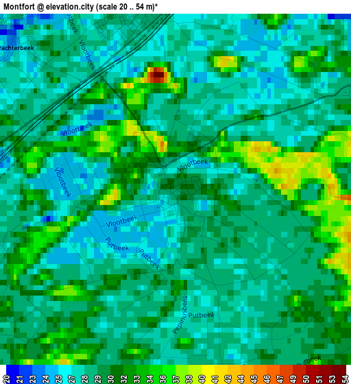 Montfort elevation map