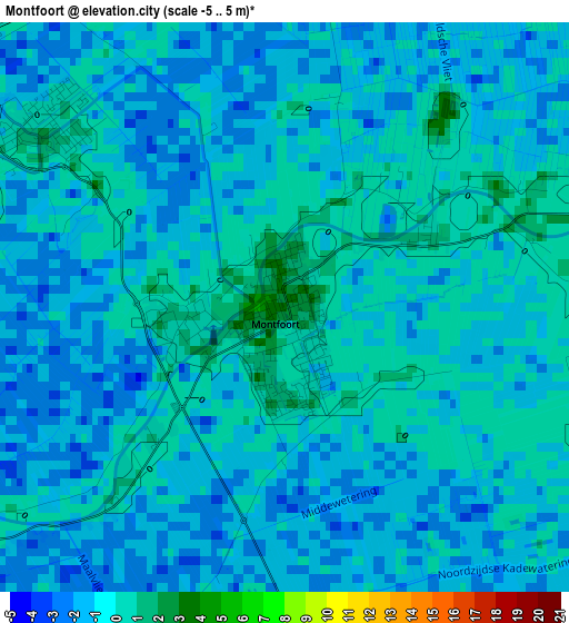 Montfoort elevation map