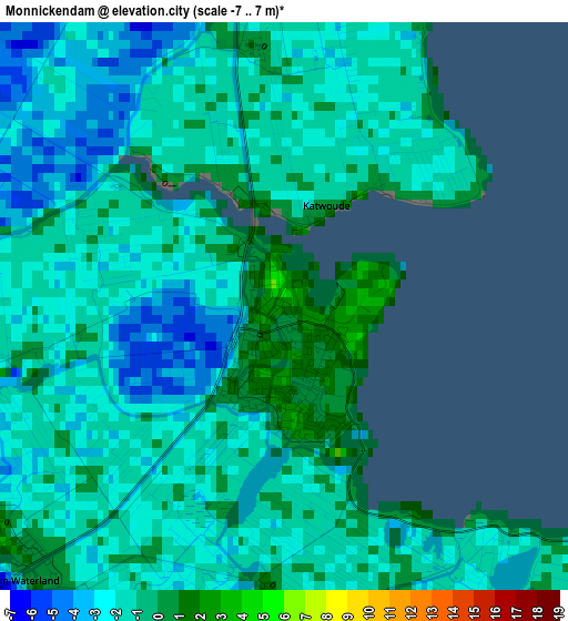 Monnickendam elevation map