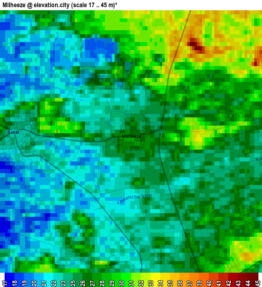 Milheeze elevation map