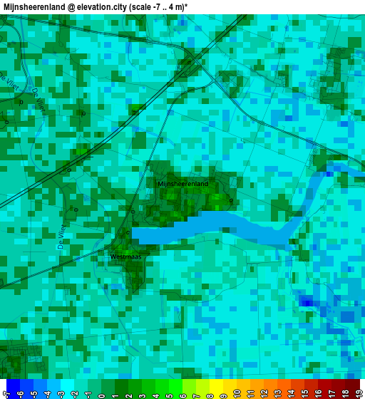 Mijnsheerenland elevation map