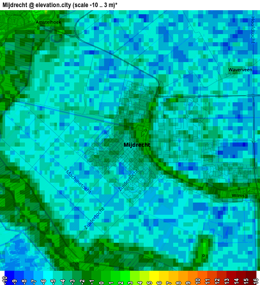 Mijdrecht elevation map