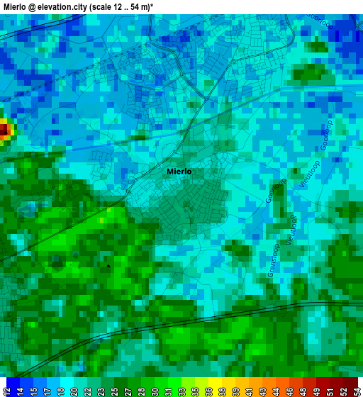 Mierlo elevation map