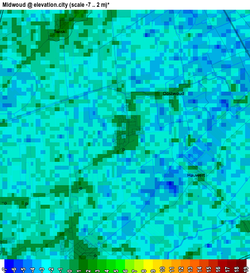 Midwoud elevation map