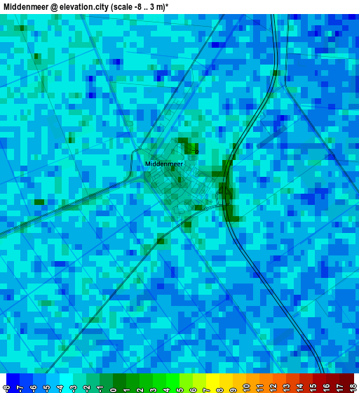 Middenmeer elevation map