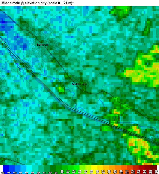 Middelrode elevation map