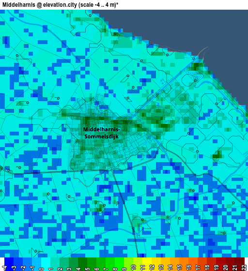 Middelharnis elevation map