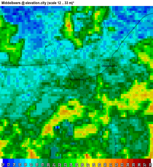 Middelbeers elevation map