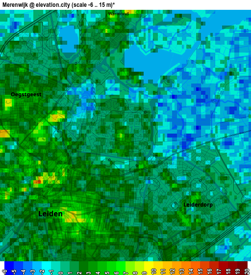 Merenwijk elevation map