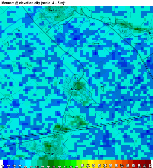 Menaam elevation map