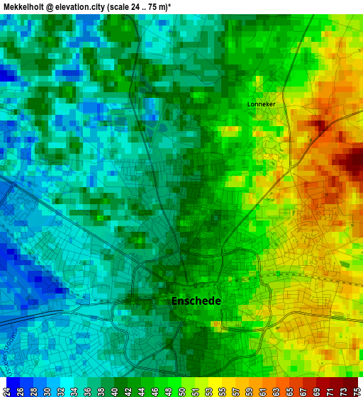 Mekkelholt elevation map