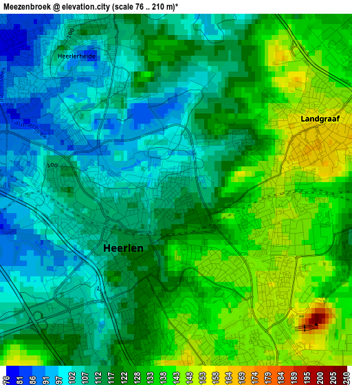 Meezenbroek elevation map