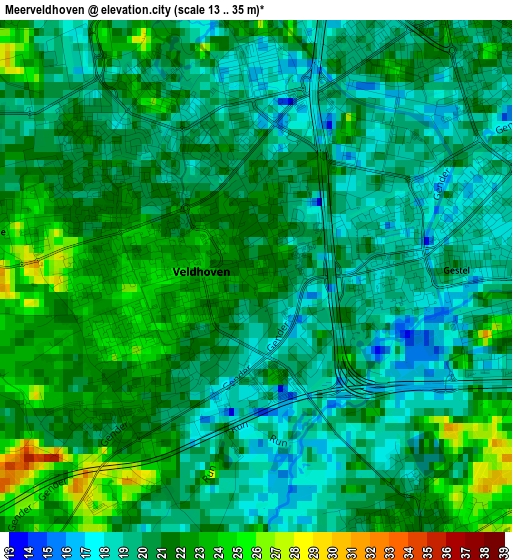 Meerveldhoven elevation map