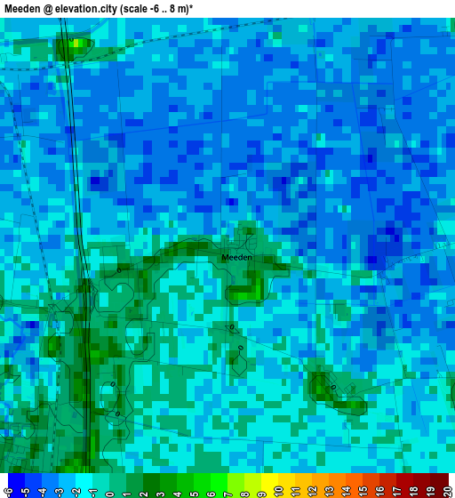 Meeden elevation map