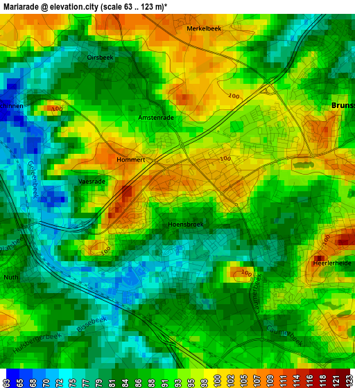 Mariarade elevation map