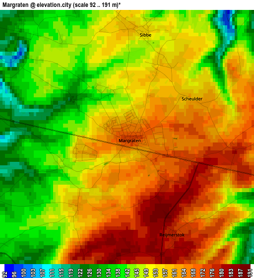 Margraten elevation map