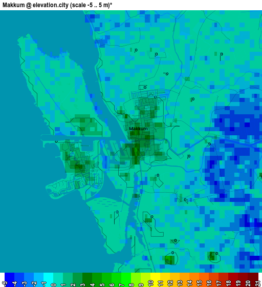 Makkum elevation map