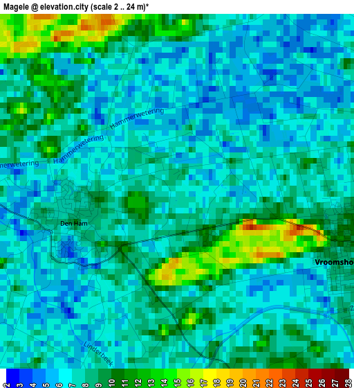 Magele elevation map