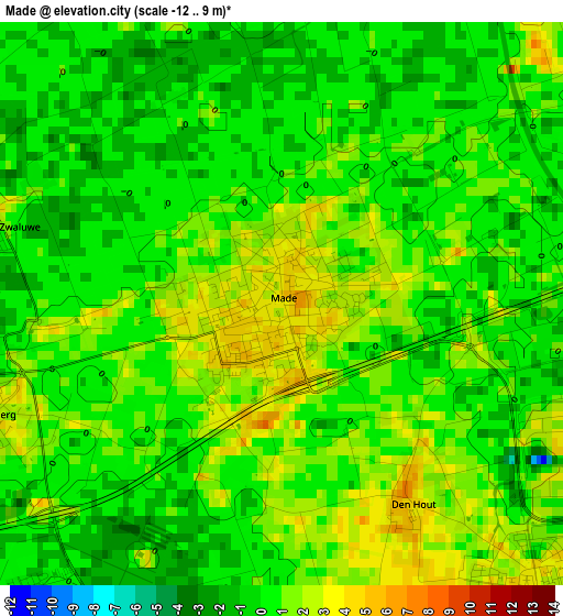 Made elevation map