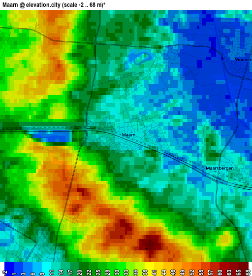 Maarn elevation map